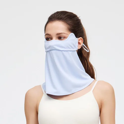 Miniatura 8 de Polaina para el cuello, bufanda facial UPF 50+, pasamontañas, pañuelos de tela con bucles para las orejas