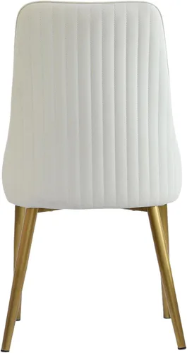 Miniatura 7 de Juego de sillas de comedor, moderna silla de comedor de piel sintética, sillas de comedor de cocina de mediados de siglo, silla auxiliar tapizada