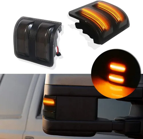 Miniatura 2 de Luz de marcador LED para espejo de 2008-2016 Ford F250 F350 F450 Super Duty, luz de señal de giro ámbar, lente ámbar