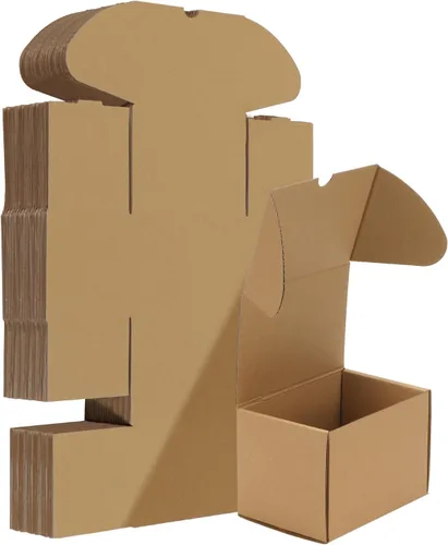 Miniatura 44 de HORLIMER Paquete de 40 cajas de envío de 5 x 5 x 5, caja de cartón corrugado blanco para correo, embalaje, pequeñas empresas