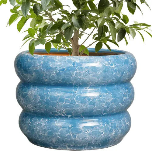Miniatura 16 de Maceta de cerámica SQOWL para plantas de 8 pulgadas - Maceta de interior con orificio de drenaje para plantas de exterior, maceta floral moderna