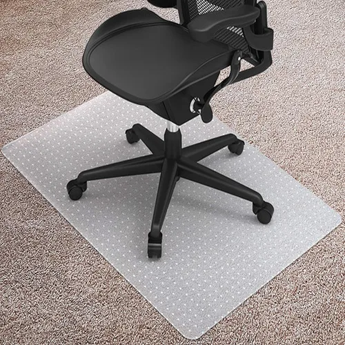 Kuyal Tapete para Silla de Escritorio para Alfombra, 30'' x 48'' Rectángulo Tapetes Transparentes para Sillas Bueno para Escritorios, Oficina y