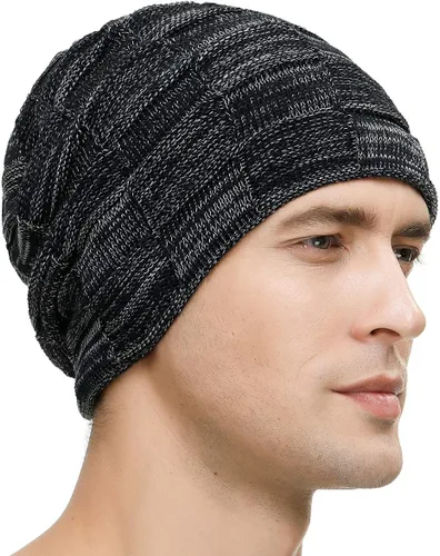 Miniatura 3 de Vgogfly Slouchy Beanie for Men Winter Hats for Guys Cool Beanies Mens Lined Knit Warm Thick Skully Stocking Binie Hat
