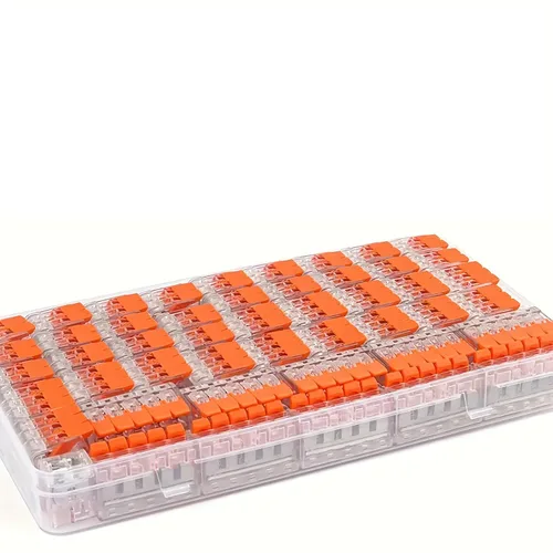Miniatura 8 de Conectores de cable de palanca, paquete surtido de 75 conectores de cable, kit de conectores de empalme compacto para cables eléctricos, cables