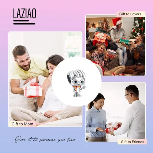 Miniatura 12 de Dijes de plata de ley 925 con diseño de oso dorado para mujer, pulseras y collares, regalos para familiares y amigos, 3 piezas/paquete