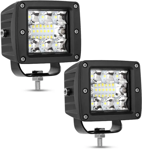 Barra de luz LED cúbica de 3 pulgadas, 36W, combo de foco y inundación, luces de conducción todoterreno para camioneta, barco, RZR, ATV, UTE, UTV