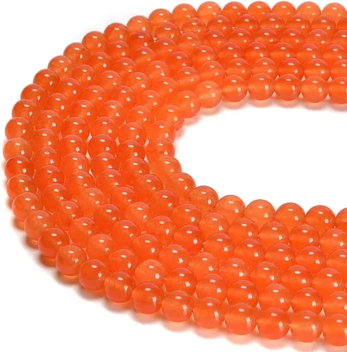 Miniatura 8 de Cuentas sueltas de rodonita teñida de jade de 10mm, redondas y suaves, de gematone natural para joyería y manualidades, 1 cadena de 15 pulgadas Jade