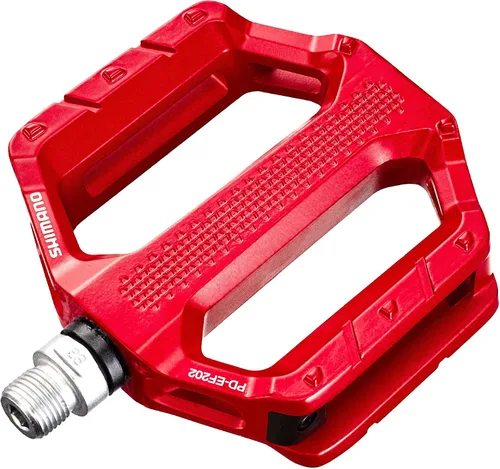 Miniatura 2 de SHIMANO Pedales PD-EF202 Pedales planos MTB, rojo, 9/16 pulgadas, EPDEF202R