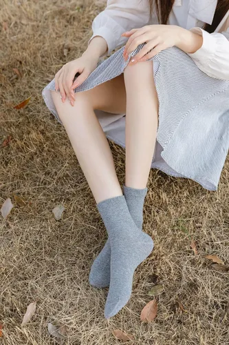 Miniatura 4 de SRYL Calcetines casuales de algodón de moda para mujer W1005