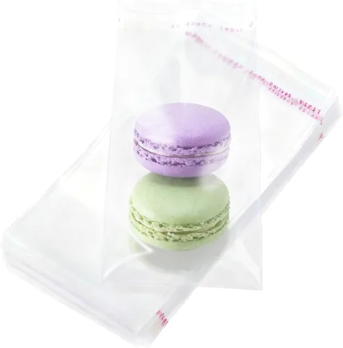 200 bolsas de celofán transparente de 3 x 5 pulgadas, bolsas de plástico adhesivas resellables para galletas, regalo de dulces 3"x5"-200PCS