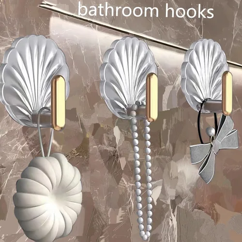 Miniatura 4 de 8 ganchos de baño, ganchos autoadhesivos para toallas, ganchos de pared para oficina, cocina, porche, dormitorio, transparente e impermeable