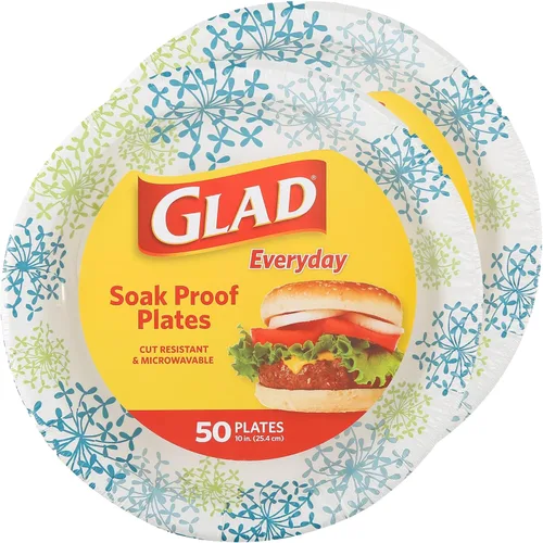 Miniatura 8 de Glad - Platos de papel desechables cuadrados para todas las ocasiones