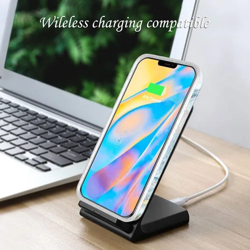Miniatura 6 de Funda dorada con purpurina compatible con iPhone 12 Mini, diseño de mármol, delgada, a prueba de golpes, TPU suave de goma suave, funda de teléfono