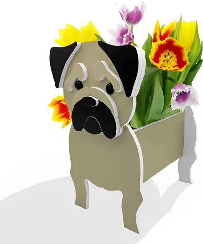 Miniatura 53 de Macetero de flores para perros, regalos para mujeres, bonitas macetas de PVC para perros, macetas para interiores y exteriores, maceta de jardín