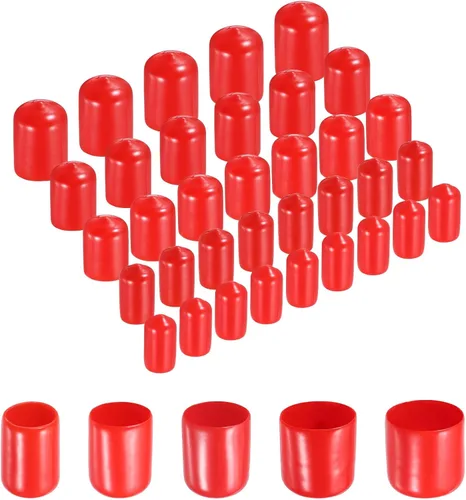 Miniatura 51 de uxcell 100 tapas redondas de goma para extremos de goma, tapas protectoras de rosca de tornillo de 1/2 pulgadas, 5/8 pulgadas, 3/4 pulgadas, 7/8