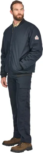 Miniatura 5 de Bulwark FR mens Flame Resistant 9 Oz Twill Cotton Excel Fr Team Jacket, Navy