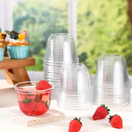 Miniatura 4 de Ziliny 100 copas de vino de plástico de 9 onzas sin tallo, desechables, copas de vino de plástico para fiestas, bodas, cumpleaños, cócteles