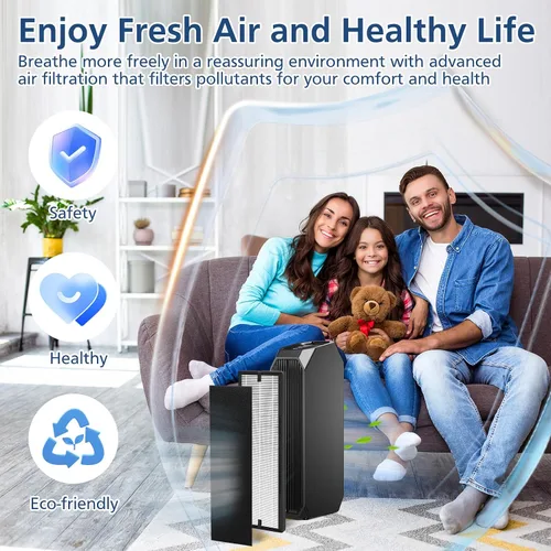 Miniatura 7 de Filtro de repuesto NEA-F1 para purificador de aire Eureka NEA120 y para Toshiba Smart WiFi Air Puri-fier CAF-W36USW – Paquete de 2 filtros NEA-F1