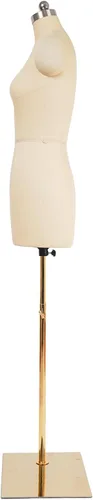 Miniatura 4 de Forma de Vestido de Espuma de Alta Densidad para Mujer de 4 Tallas Ajustable a 70 pulgadas, Maniquí de Costura de Cuerpo de Espuma para Sujetar