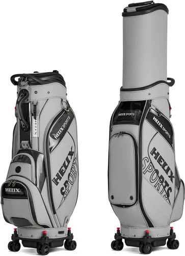 Miniatura 8 de HELIX Bolsa de golf con ruedas, bolsa de golf retráctil para viajes, cubierta duradera para viajes de golf