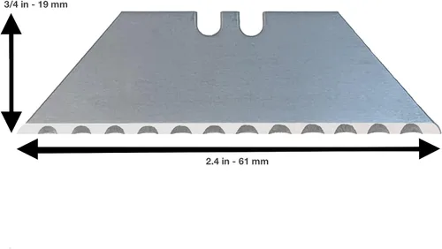 Miniatura 2 de Cuchillas dentadas para cuchillo utilitario – Paquete de diez maquinillas de afeitar de sierra SK5 de alta resistencia para reemplazo de cortador