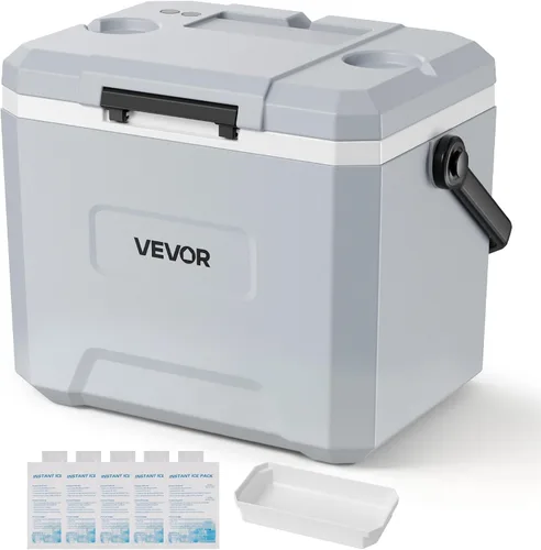 Miniatura 13 de VEVOR Enfriador portátil, ligero, material rígido, aislado, portátil, adecuado para pícnics familiares y viajes largos