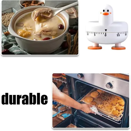 Miniatura 7 de Temporizador de cocina lindo pato temporizador de cocina de 60 minutos de viento mecánico giratorio alarma para cocina cocina hornear
