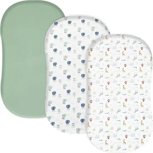 Miniatura 19 de david's kids Juego de 4 sábanas ajustadas para cuna, juego de sábanas para bebé ultra suaves, transpirables y cómodas, neutras, para niños y niñas