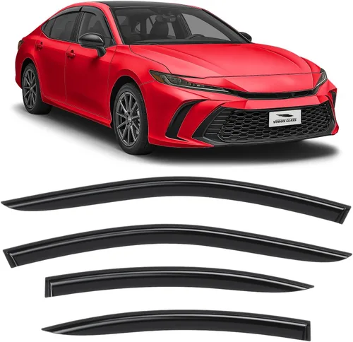 Voron Glass - Protectores de lluvia extra duraderos con cinta adhesiva para Toyota Camry 2025-2026 Sedán, deflectores de ventana, viseras de