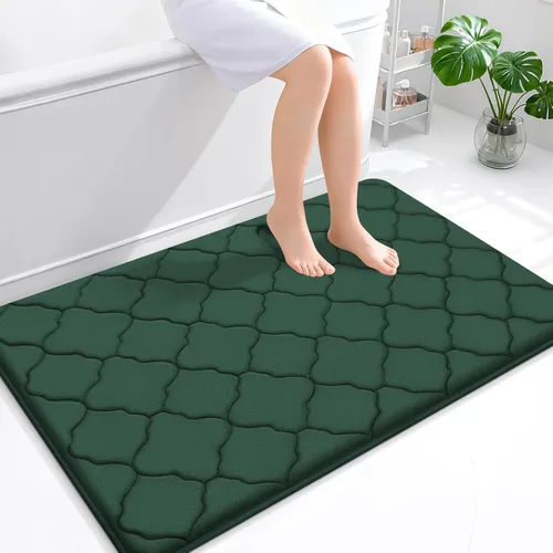 Miniatura 187 de OLANLY Alfombra de Baño de Espuma Viscoelástica de 24 x 16 pulgadas, Ultra Suave y Absorbente, Alfombras de Baño Antideslizantes, Cómodas, Lavables