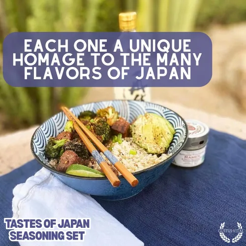 Miniatura 2 de Juego de regalo gourmet Japanese Seasonings – Tastes of Japan – Mezcla de especias artesanales – Paquete de seis – Sin OMG, totalmente natural, lote
