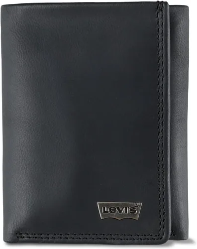 Miniatura 50 de Levi's Billetera triple para hombre, elegante y delgada, incluye ventana de identificación y tarjetero de crédito