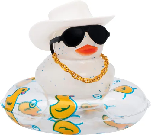 Miniatura 11 de wonuu Accesorios rosas para automóvil, sombrero de vaquero, patos de goma, decoración de tablero de automóvil, patos de goma, accesorios rosados