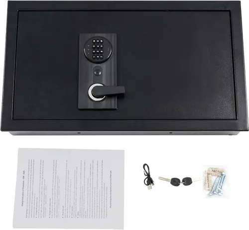 Miniatura 7 de Caja fuerte montada en la pared de 25.5 pulgadas de alto x 3.9 pulgadas de ancho x 14.5 pulgadas de largo, caja fuerte electrónica para seguridad