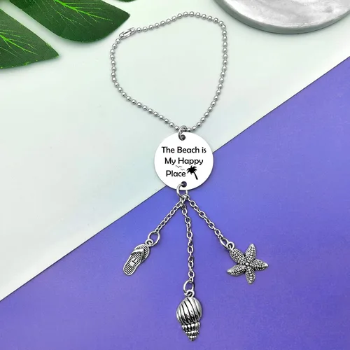 Miniatura 2 de Adorno colgante de automóvil para amantes de la playa, regalos temáticos para mujeres, niñas, adolescentes, divertido regalo de vacaciones de amigos