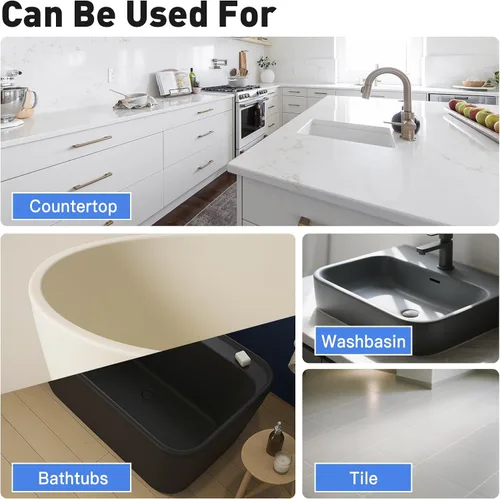 Miniatura 5 de DWIL Pintura para Bañera, Kit de Renovación de Bañera y Azulejos 33 oz con Herramientas, Kit de Renovación de Azulejos Pintura Negra para Bañera a