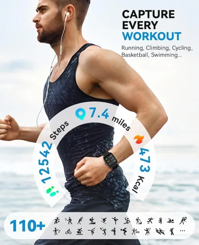 Miniatura 3 de Reloj inteligente para mujeres y hombres, contador de actividad/modo deportivo, resistente al agua IP68, 2025, IP68, con monitor de sueño, contador