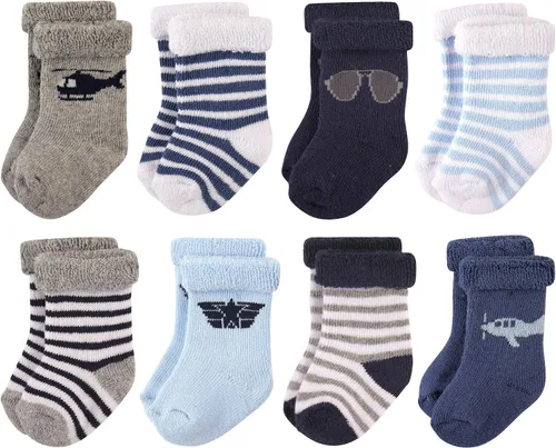 Miniatura 18 de Hudson Baby - Calcetines de algodón para bebés recién nacidos y Terry para niñas bebés
