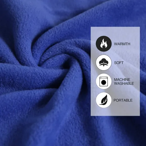 Miniatura 2 de REDCAMP Forro polar para saco de dormir con capucha para adultos, clima cálido o frío, manta de campamento larga con cremallera de tamaño Gris