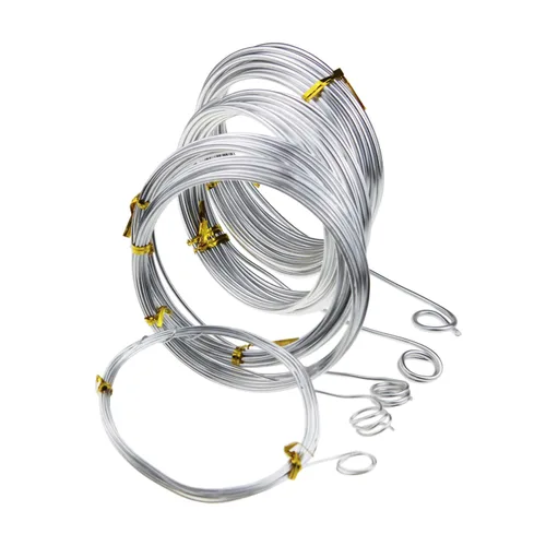 Alambre de aluminio plateado para manualidades, 5 tamaños surtidos (0.039 in, 0.059 in, 0.079 in, 0.098 in y 0.118 in de grosor) rollos de alambre