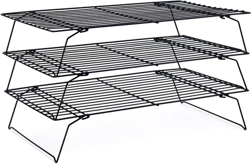 Miniatura 13 de Briout 2 rejillas de enfriamiento para cocinar y hornear, estante de alambre de acero inoxidable resistente de 15 x 10 pulgadas para hornear, asar a