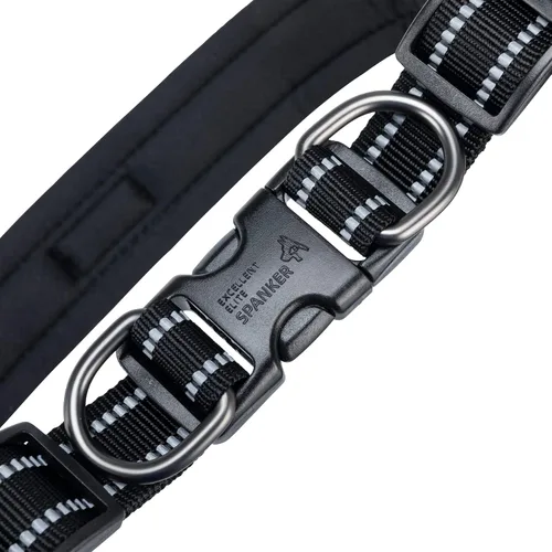 Miniatura 7 de EXCELLENT ELITE SPANKER Arnés sin tirones para perro, chaleco reflectante ajustable, suave acolchado, correa para el pecho de fácil mascota con Negro