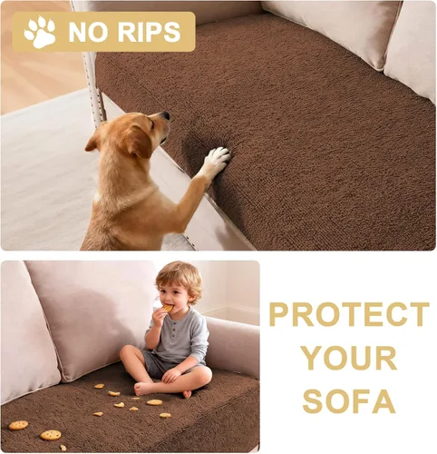 Miniatura 8 de H.VERSAILTEX Funda Antideslizante para Sofá de Mascotas Protector de Cama de Perro de Chenilla Funda de Sofá Gruesa y Suave Apta para Mascotas