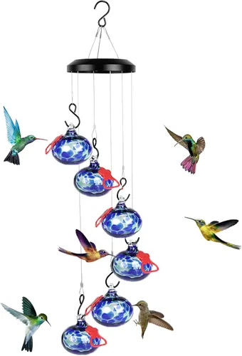 Miniatura 7 de Headak Life Encantadores Carillones de Viento Comederos para Colibríes para Exteriores Colgantes a Prueba de Hormigas y Abejas, Nunca Gotean