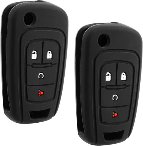 Miniatura 8 de USARemote Funda de silicona de goma para llave de entrada sin llave con botón de inicio remoto de 4 botones, abatible, reemplazo para Buick Encore