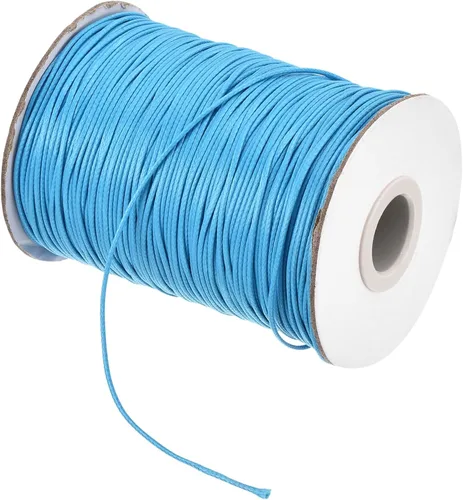 Miniatura 33 de MECCANIXITY Cordón encerado de poliéster encerado de 0.031 in, cuerda de cera de 175 yardas para hacer pulseras, collares, cuentas, joyería y Caqui