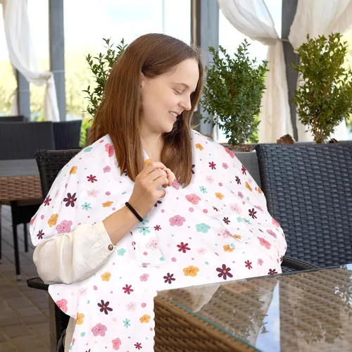 Miniatura 8 de Pea Pod Funda de asiento de automóvil para bebé, funda de asiento de automóvil infantil con diseño de apertura de Peekaboo cubierta de toldo