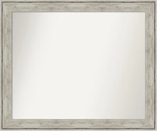Miniatura 410 de Amanti Art Espejo de baño plateado para sobre fregadero, 28 x 47 pulgadas, espejo rectangular de plata imperial, marco de madera tradicional de gran