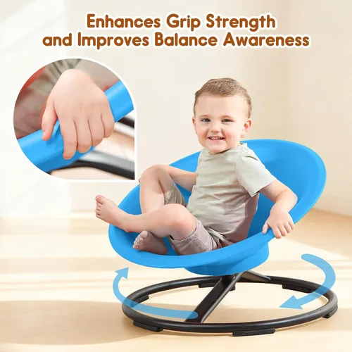 Miniatura 7 de Silla Giratoria para Niños Autistas, Juguetes de Sentarse y Girar para Autismo para Edad 3+, Silla Giratoria Sensorial que Mejora las Habilidades