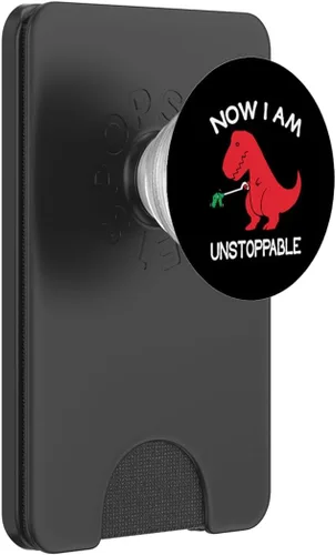 Miniatura 8 de Now I'm Unstoppable - Funny T-Rex Dinosaur PopSockets Grip y soporte para teléfonos y tabletas